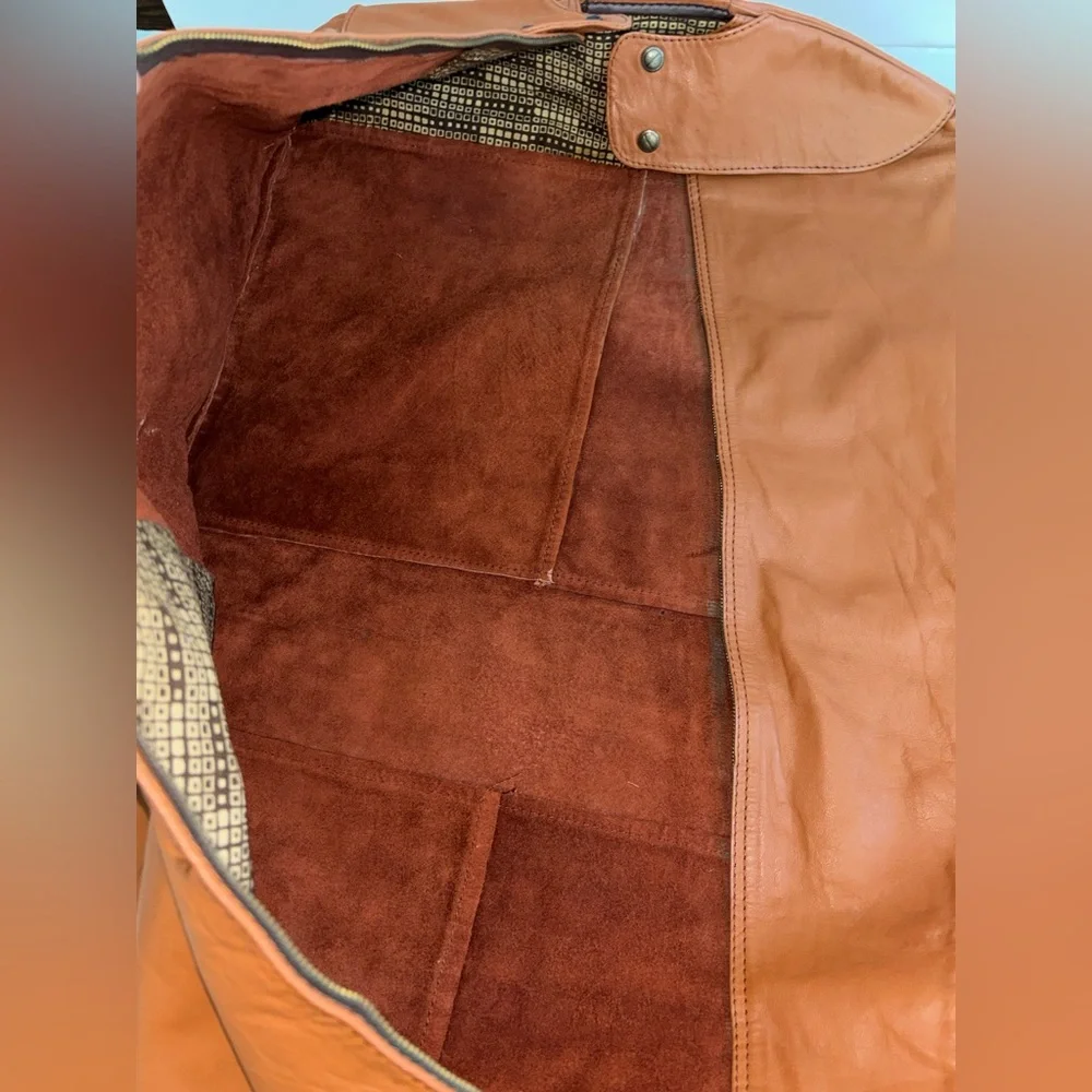 Vintage Condor Brown Leather Garment Bag